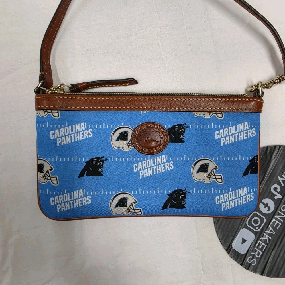 Dooney & Bourke Carolina Panthers Blue Clutch Wristlet with Detachable Strap
